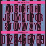 Soccer Line Black Uniform Blue-Pink Jersey Sublimation Custom Pinstripe Light Sports