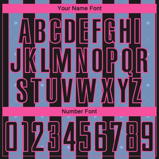 Soccer Line Black Uniform Blue-Pink Jersey Sublimation Custom Pinstripe Light Sports