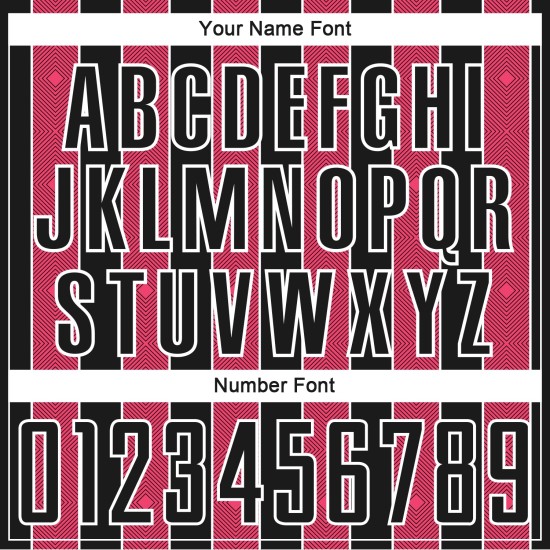 Jersey Neon Sublimation Custom Sports Pinstripe Line Soccer Uniform Black Pink-White