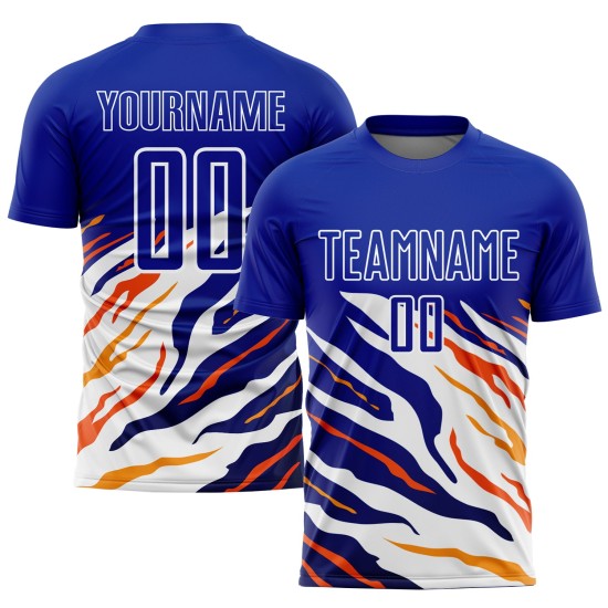 Royal Sublimation Yellow-Red Jersey Custom Soccer Uniform