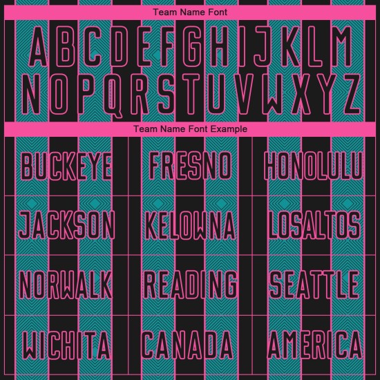 Sublimation Uniform Jersey Custom Sports Pinstripe Black Teal-Pink Soccer Line