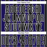 Pinstripe Purple-White Soccer Sports Uniform Black Line Jersey Dark Custom Sublimation Pinstripe Purple-White Soccer Sports Uniform Black Line Jersey Dark Custom Sublimation