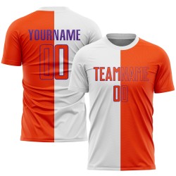 Jersey Orange-Purple Soccer Custom White Split Uniform Sublimation Fashion