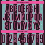 Ice Pinstripe Soccer Jersey Black Sports Sublimation Uniform Line Blue-Pink Custom