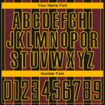 Burgundy-Gold Sports Soccer Custom Jersey Line Pinstripe Sublimation Uniform Black