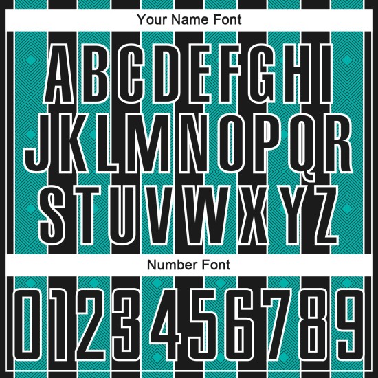 Jersey Soccer Pinstripe Aqua-White Black Sports Custom Sublimation Line Uniform