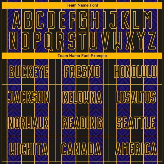 Black Uniform Sublimation Line Dark Jersey Custom Soccer Pinstripe Purple-Gold Sports