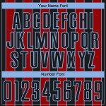 Black Sublimation Jersey Soccer Pinstripe Uniform Line Sports Red-Light Custom Blue