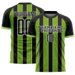Line Uniform Green-White Custom Jersey Black Pinstripe Soccer Sublimation Neon Sports