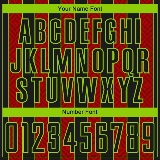 Jersey Red-Neon Pinstripe Soccer Green Sports Sublimation Line Custom Black Uniform