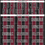 Line Uniform Sports Pinstripe Jersey Custom Soccer Crimson-White Sublimation Black