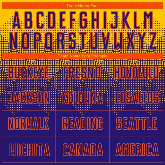 Purple-Orange Custom Sublimation Dark Gold Soccer Uniform Jersey