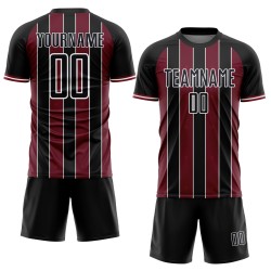 Line Uniform Sports Pinstripe Jersey Custom Soccer Crimson-White Sublimation Black Line Uniform Sports Pinstripe Jersey Custom Soccer Crimson-White Sublimation Black