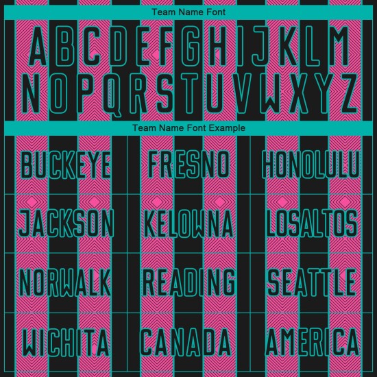 Uniform Jersey Pinstripe Line Sports Pink-Aqua Black Soccer Custom Sublimation