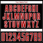 Custom Jersey Uniform Soccer Pinstripe Red-White Black Sublimation