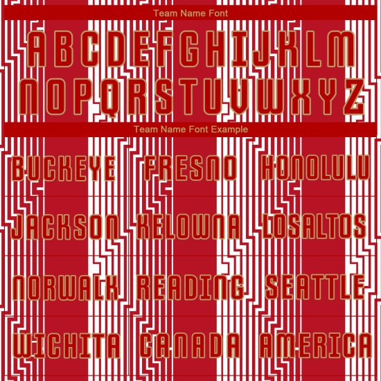 Gold Uniform Custom Sublimation Soccer Jersey Red-Old Red